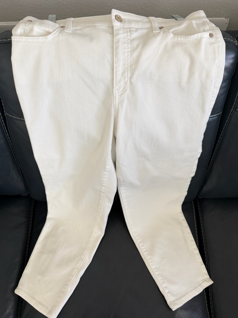Talbots White Straight Crop Jeans Size 8